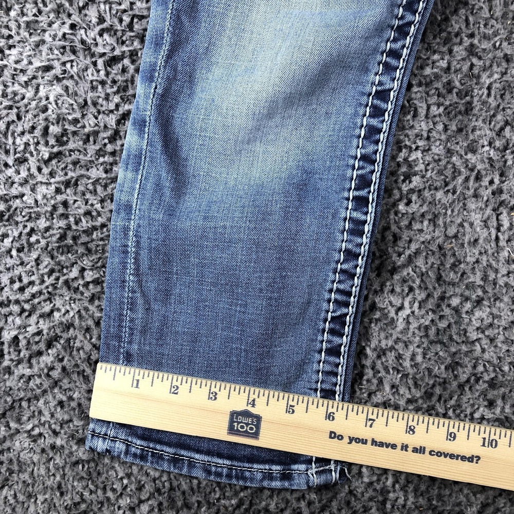 Rock Revival Jeans Womens 27 Blue Med Wash Low Rise Capri Stretch Denim - Picture 13 of 16